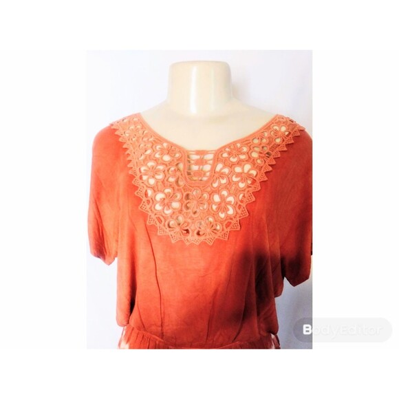 Orange Tie Dyed Top M - Picture 3 of 6